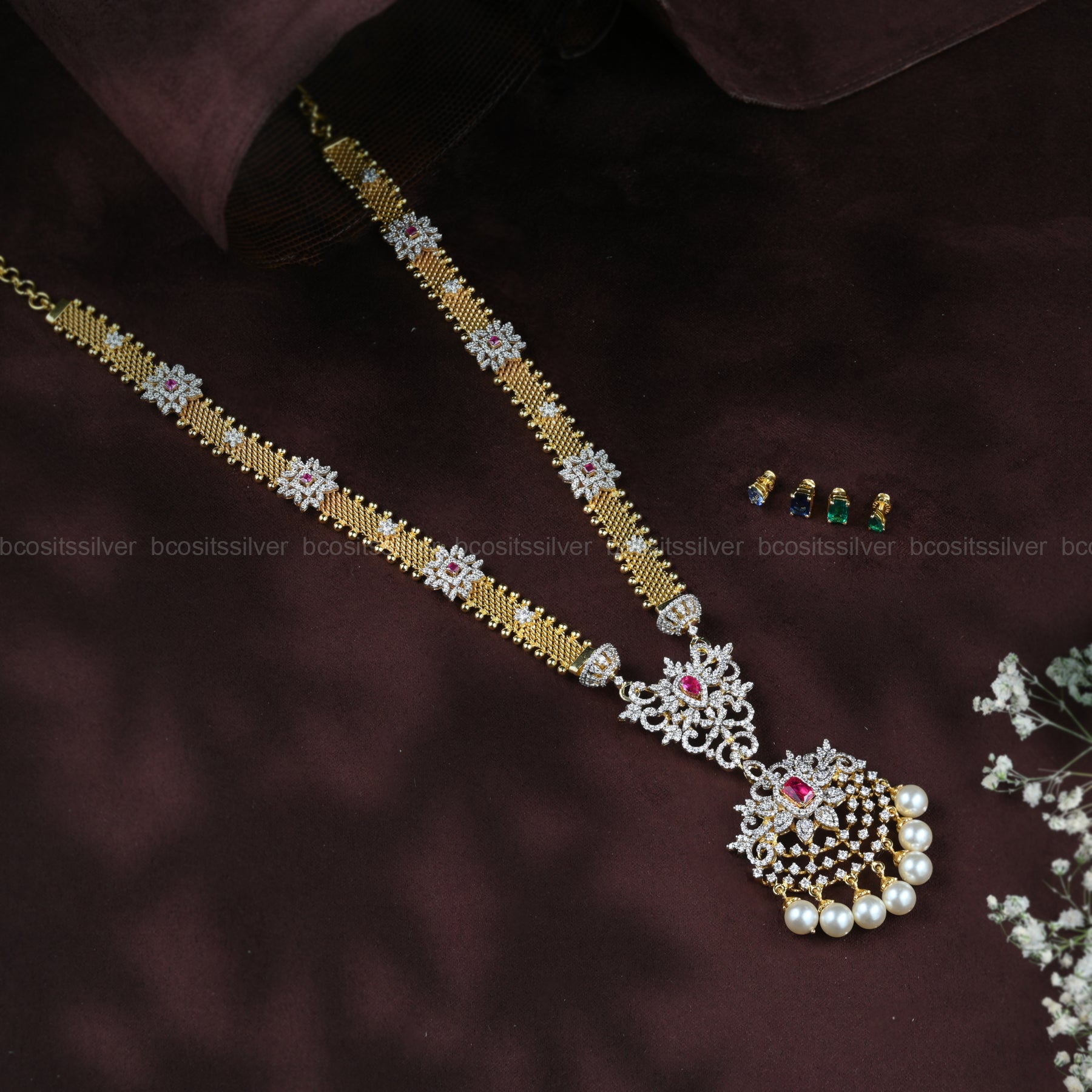 Theia Diamond Look  Necklace - 801 - MAKE TO ORDER