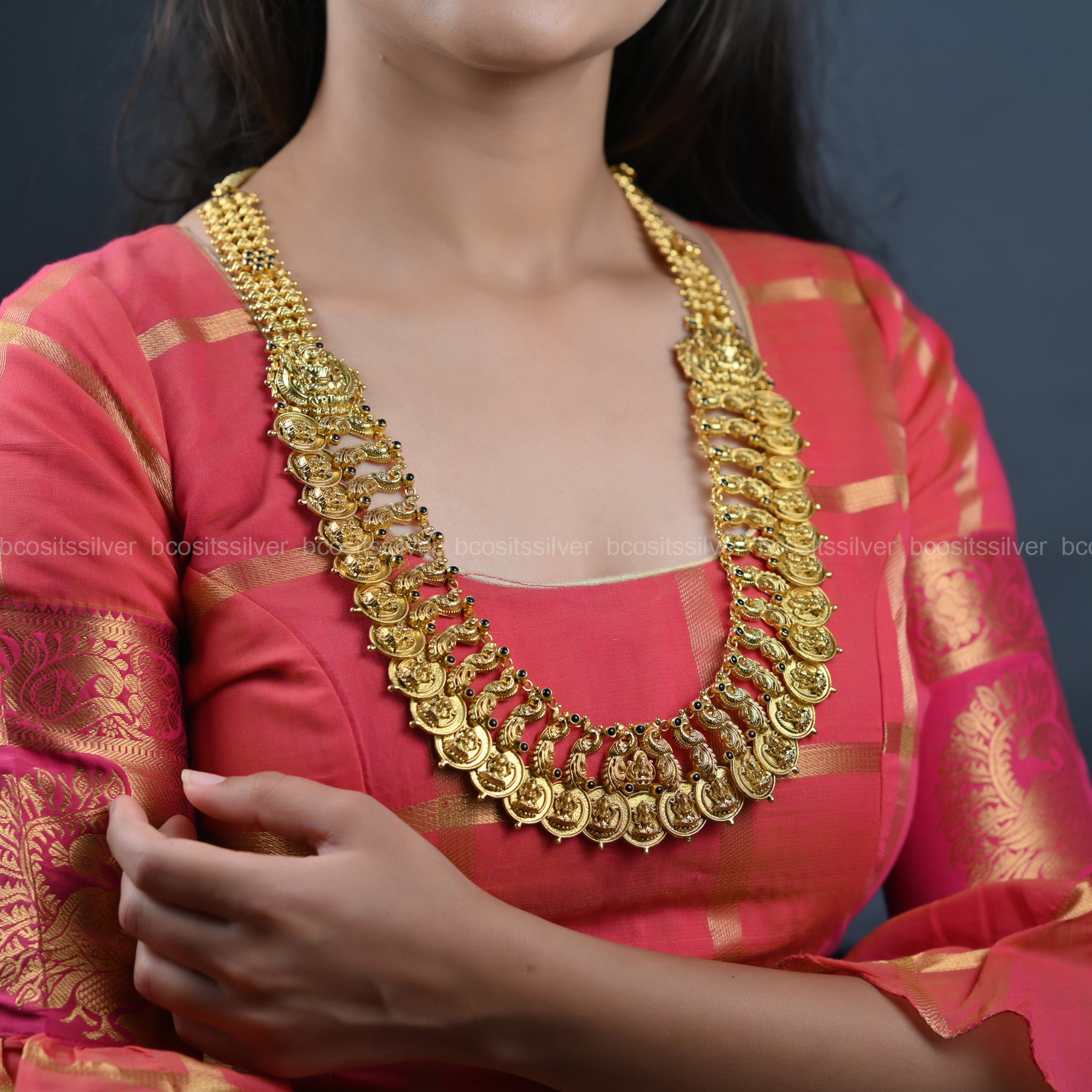 GOLD PLATED SANTRIPTI - Lakshmi Coin Haram - 7033