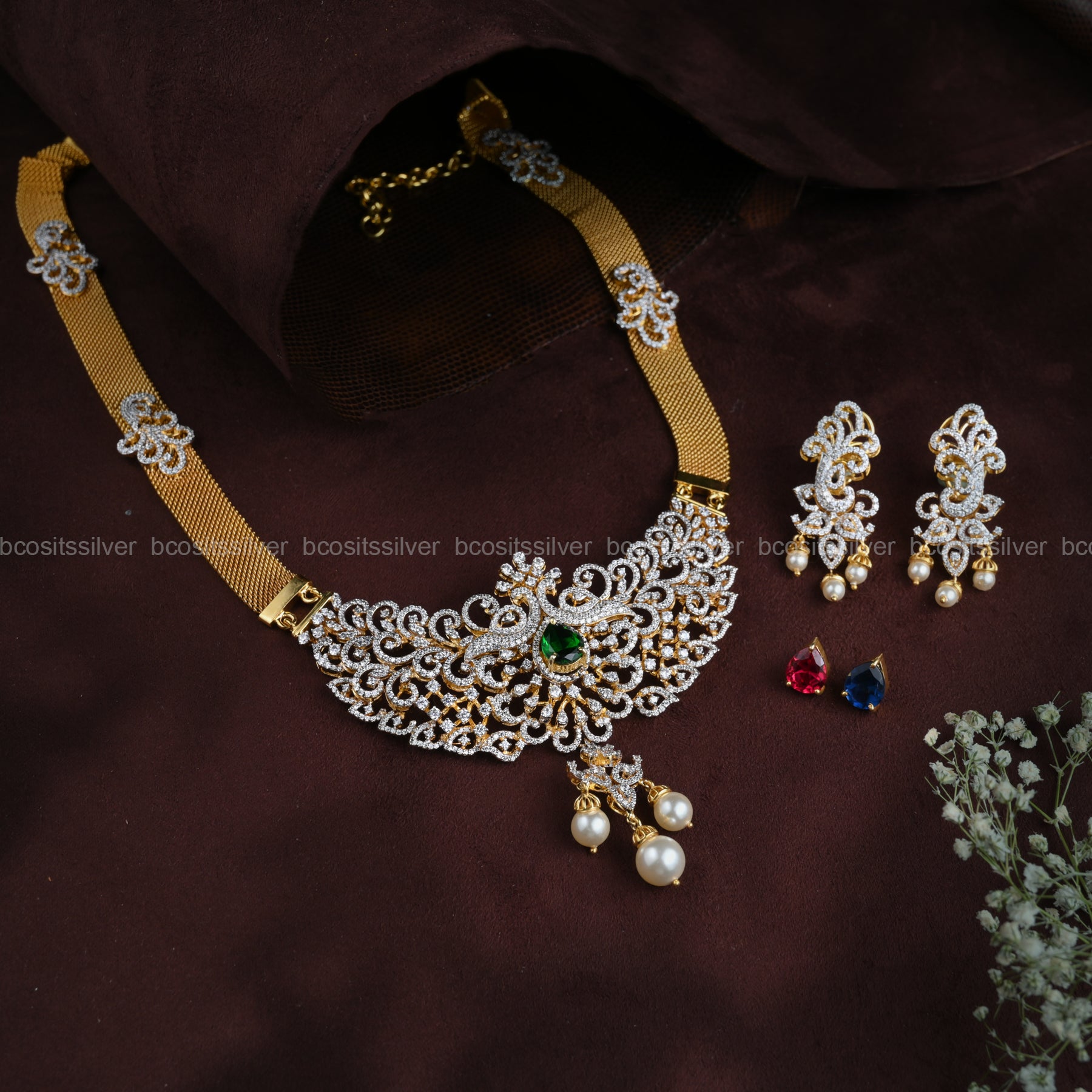 Sankranti Necklace - 1035 - MADE TO ORDER