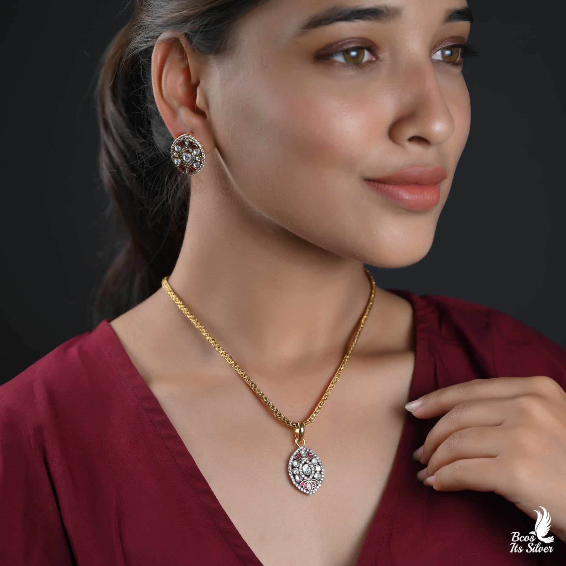 Victorian Pendant with Earring - 2775