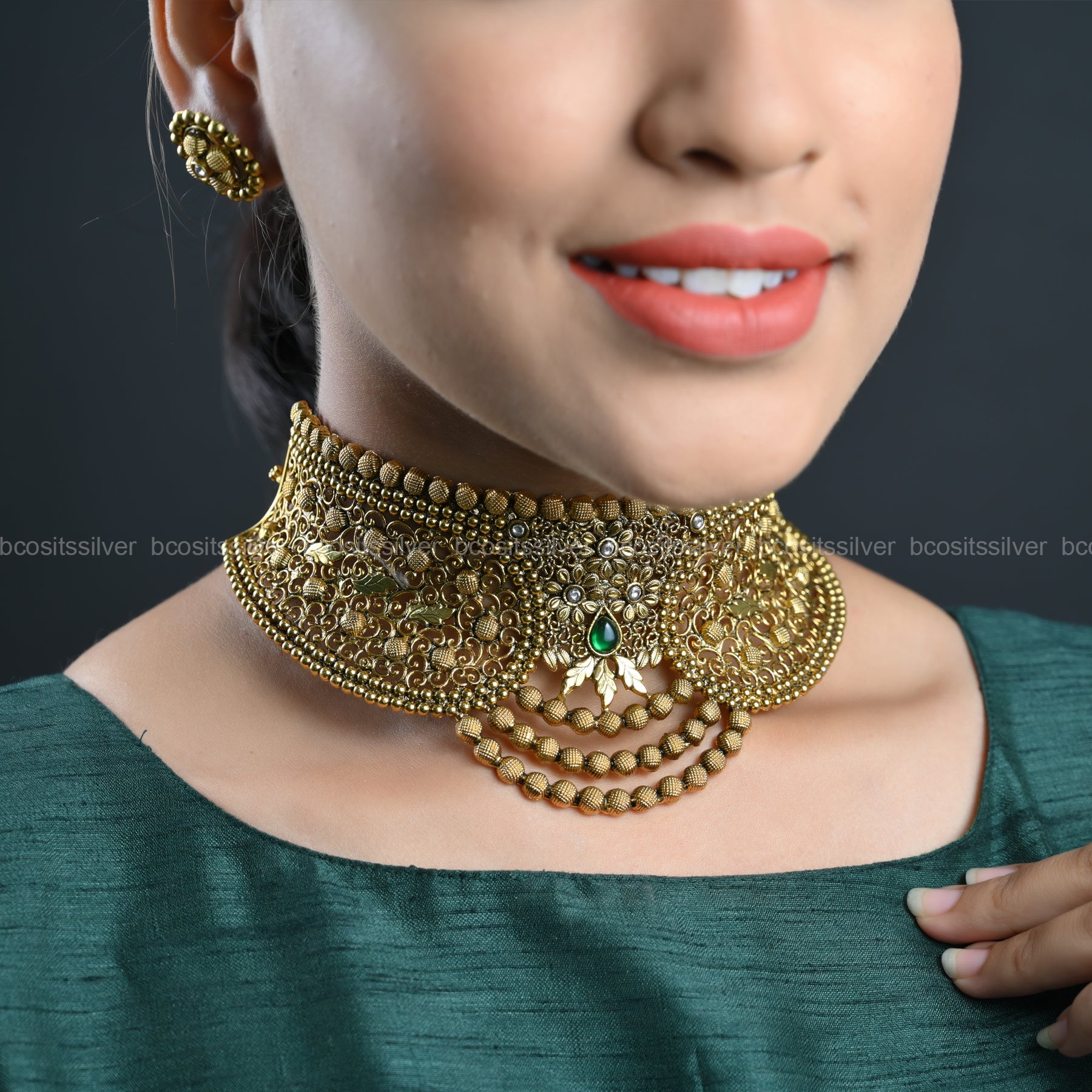 Gold Plated Navaratri Maharani Choker - 9081