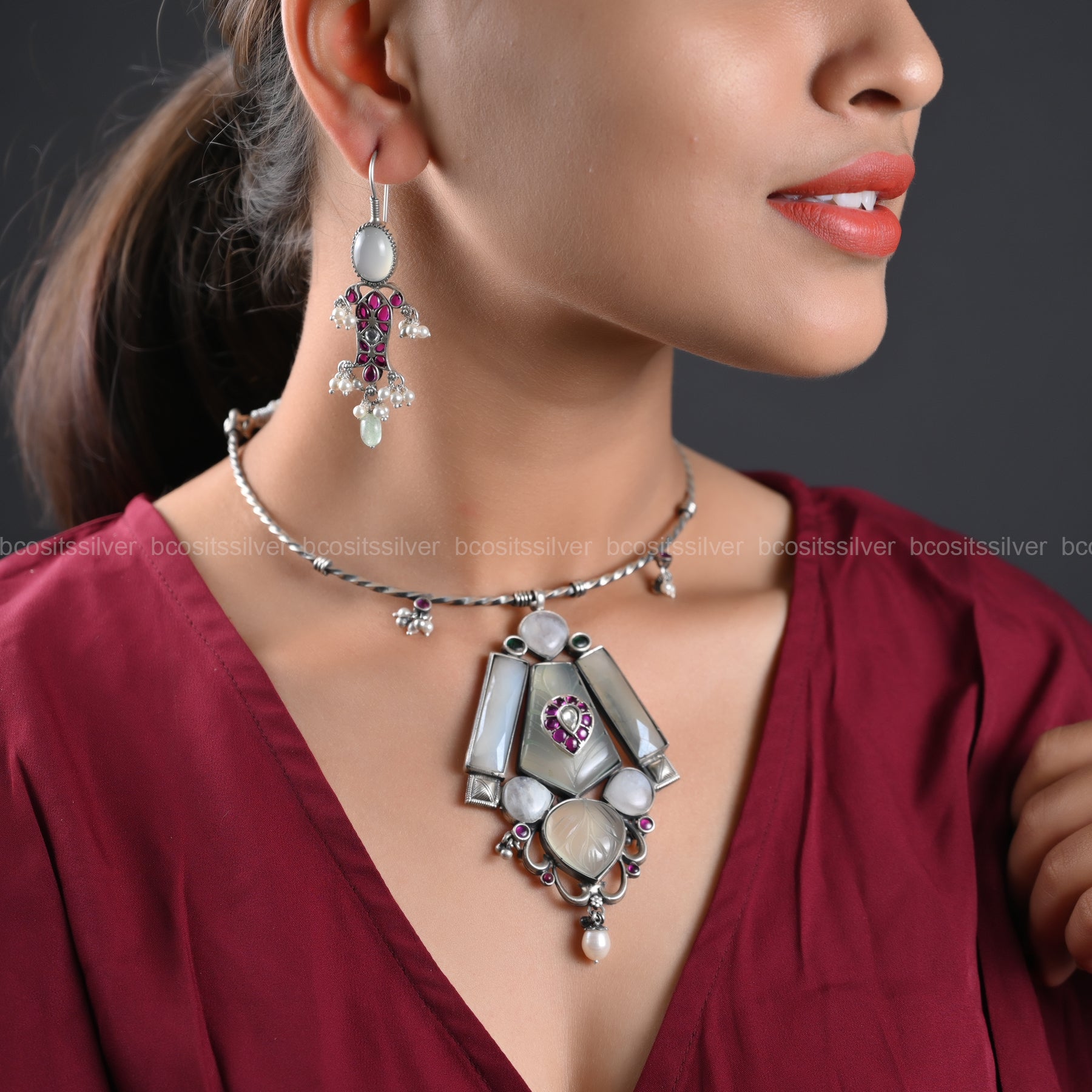 Oxidized Neckpiece - 1199