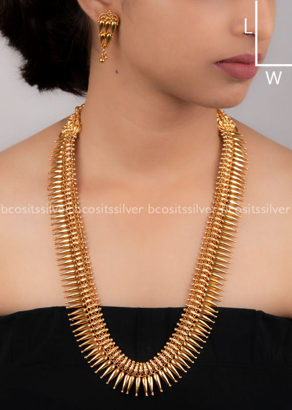 Gold Plated Mullapoo Haar Set - 068 - Made to order