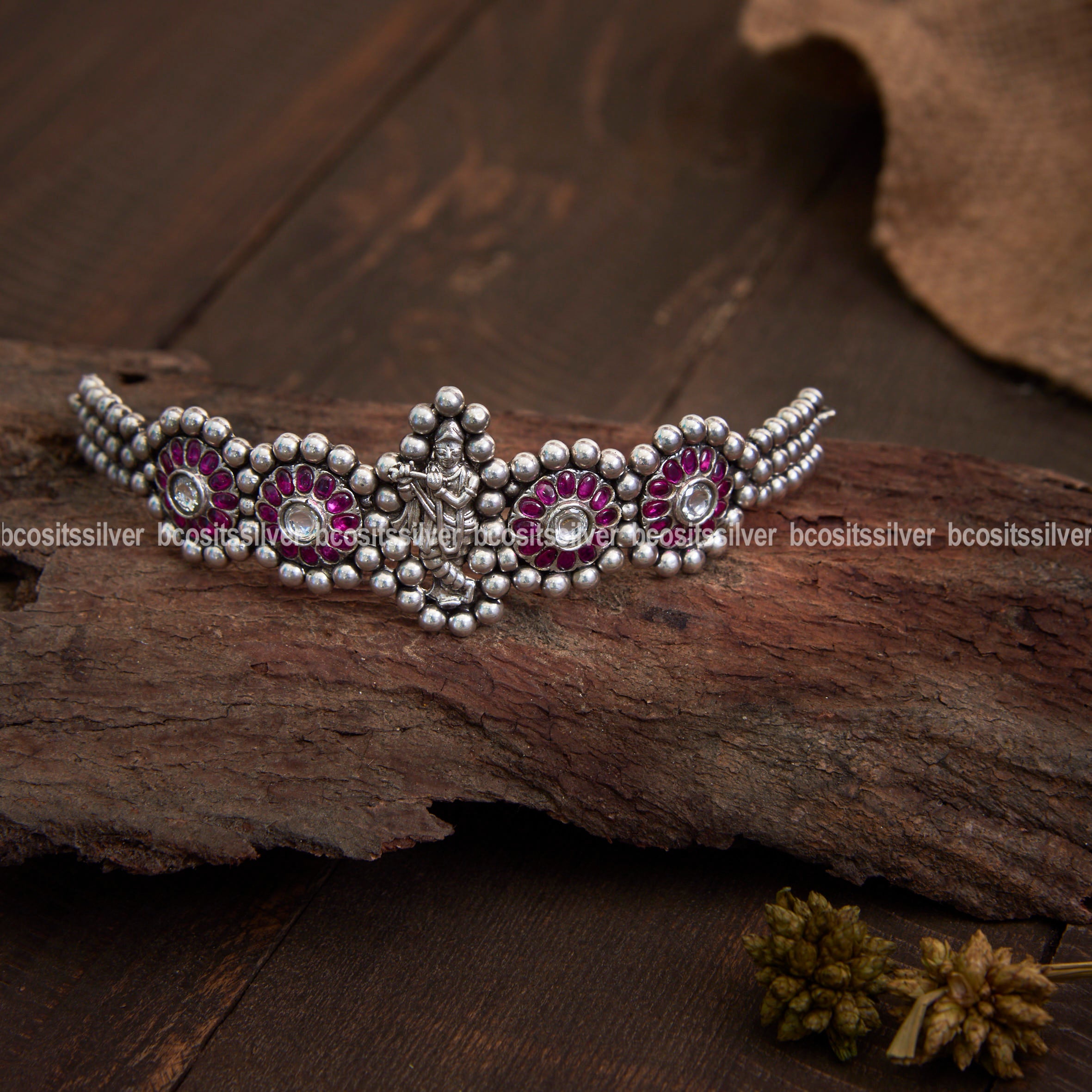 Oxidized Lord Krishna Choker - 1105