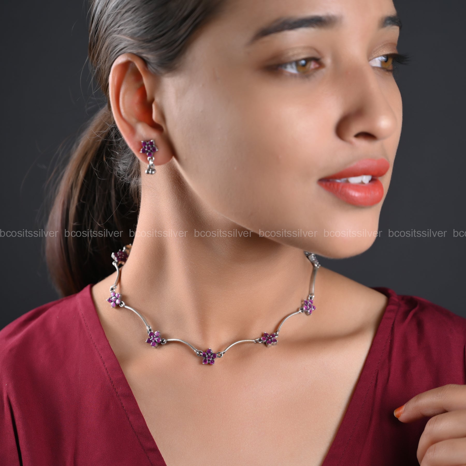 Oxidized Neckpiece - 1240