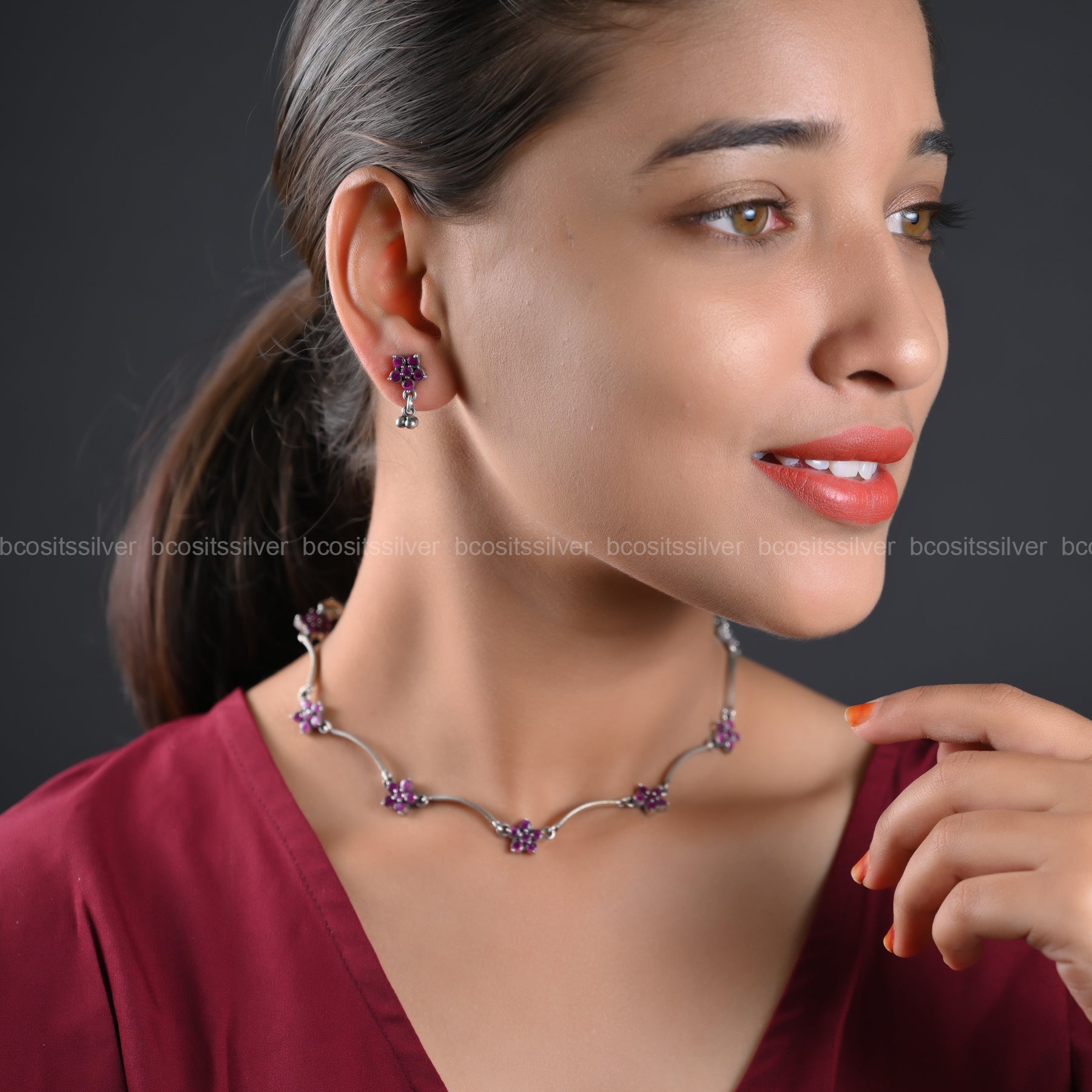 Oxidized Neckpiece - 1240