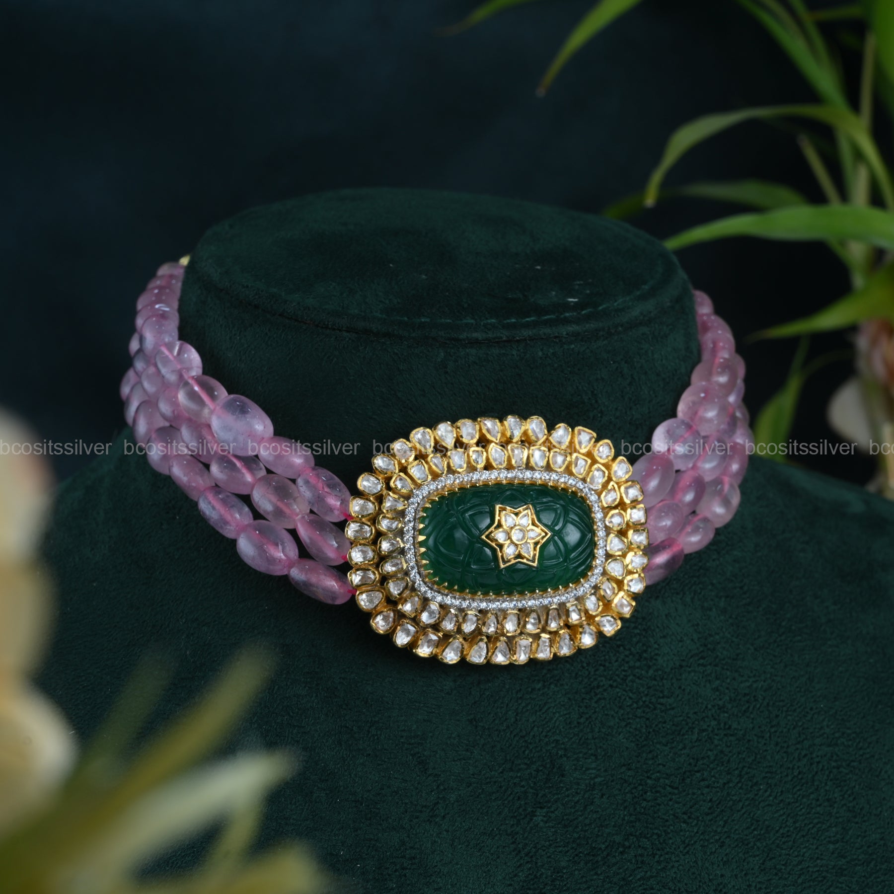 Pure 925 Silver Beads Choker - 308