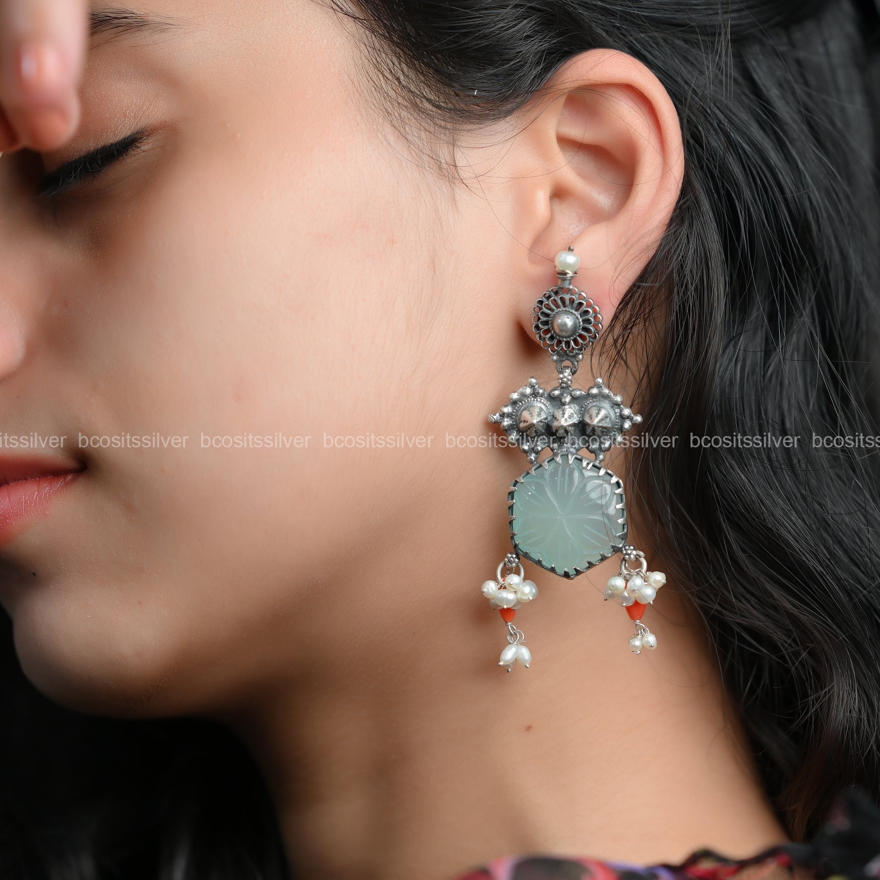 Pure 925 Silver Nalani Earring - 1558