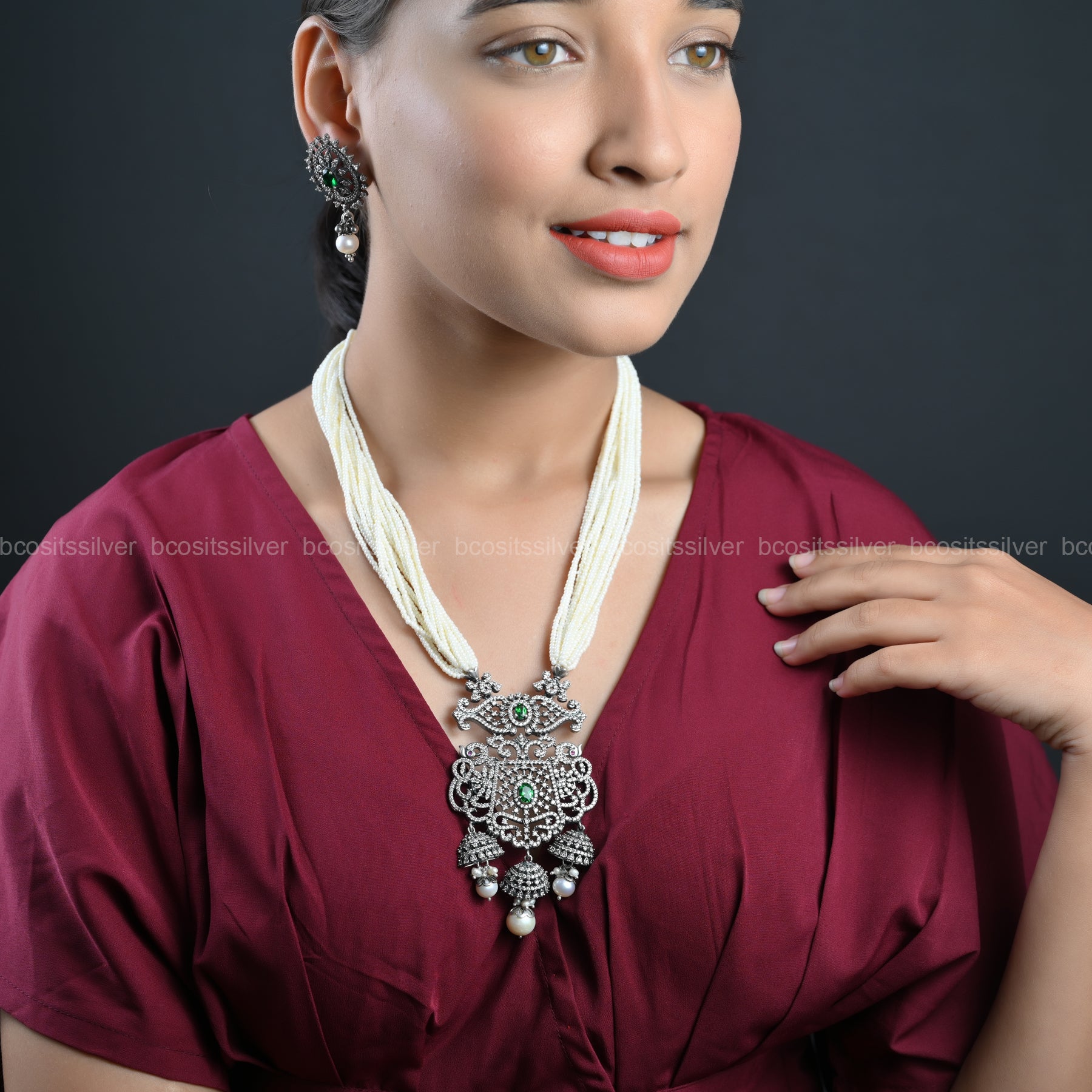 Pure 925 Silver Oxidized Haram- 320