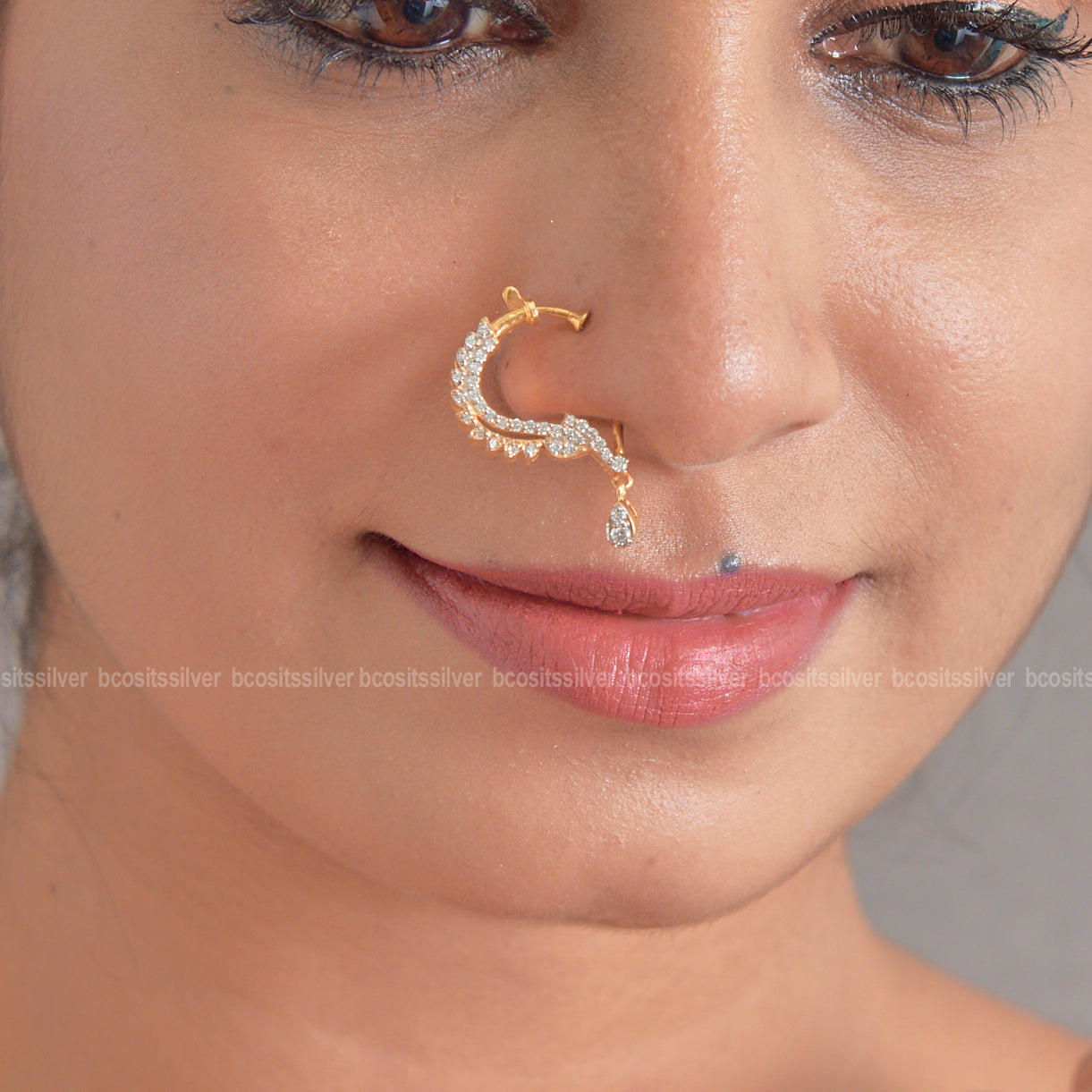Pure 925 Silver Theia Gold Plated Nath - 1889