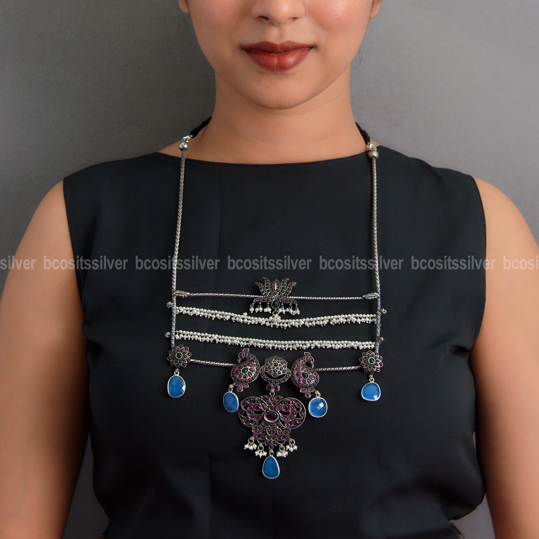 Pure 925 silver Oxidized Haram - 9001