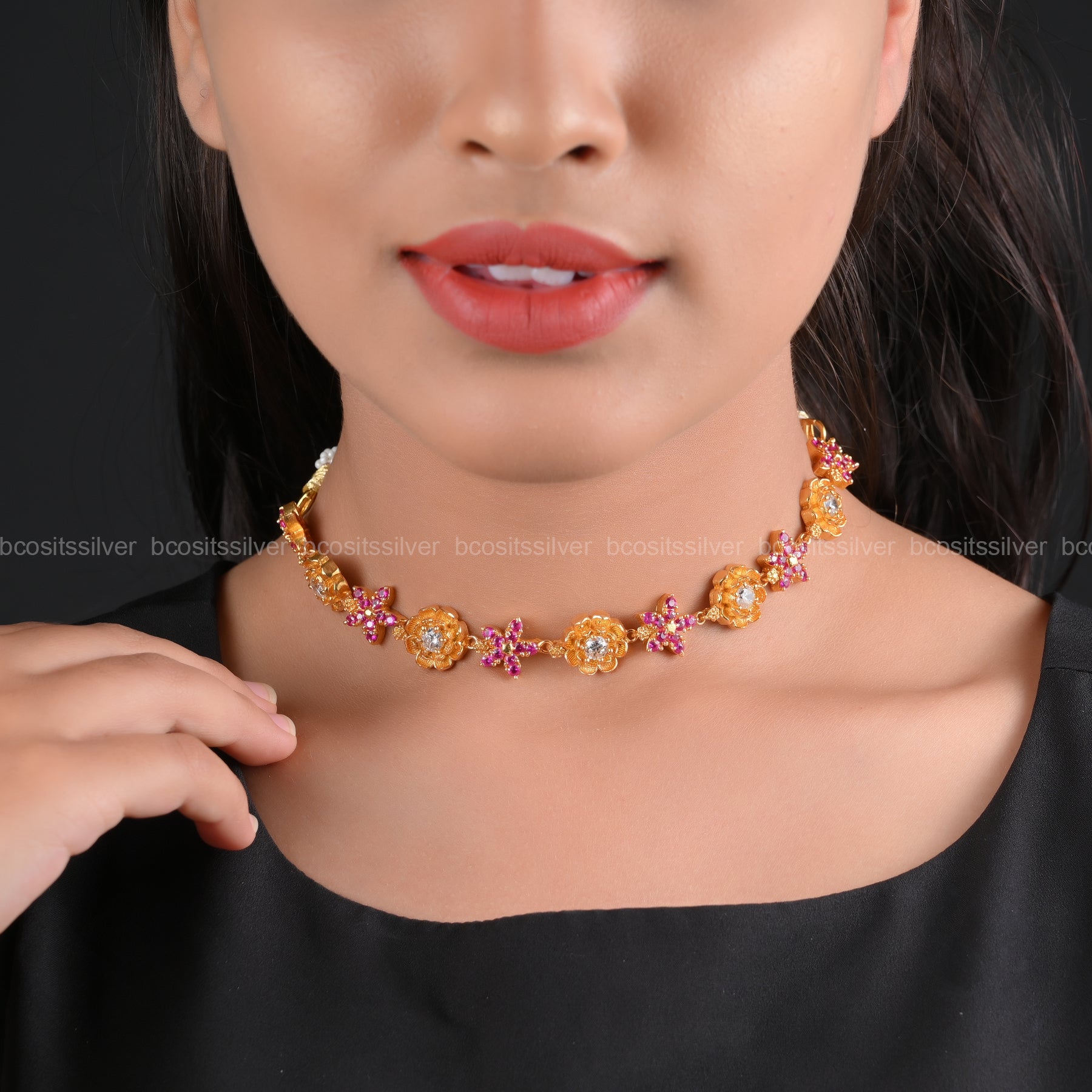 Stylish Flower Choker -6445