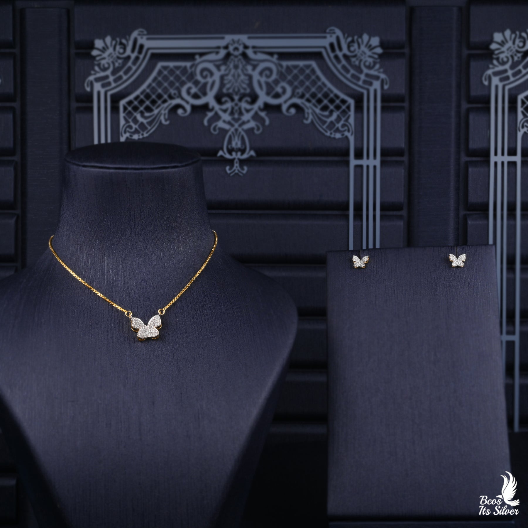 Theia Diamond Look Butterfly Neckpiece only - 2350