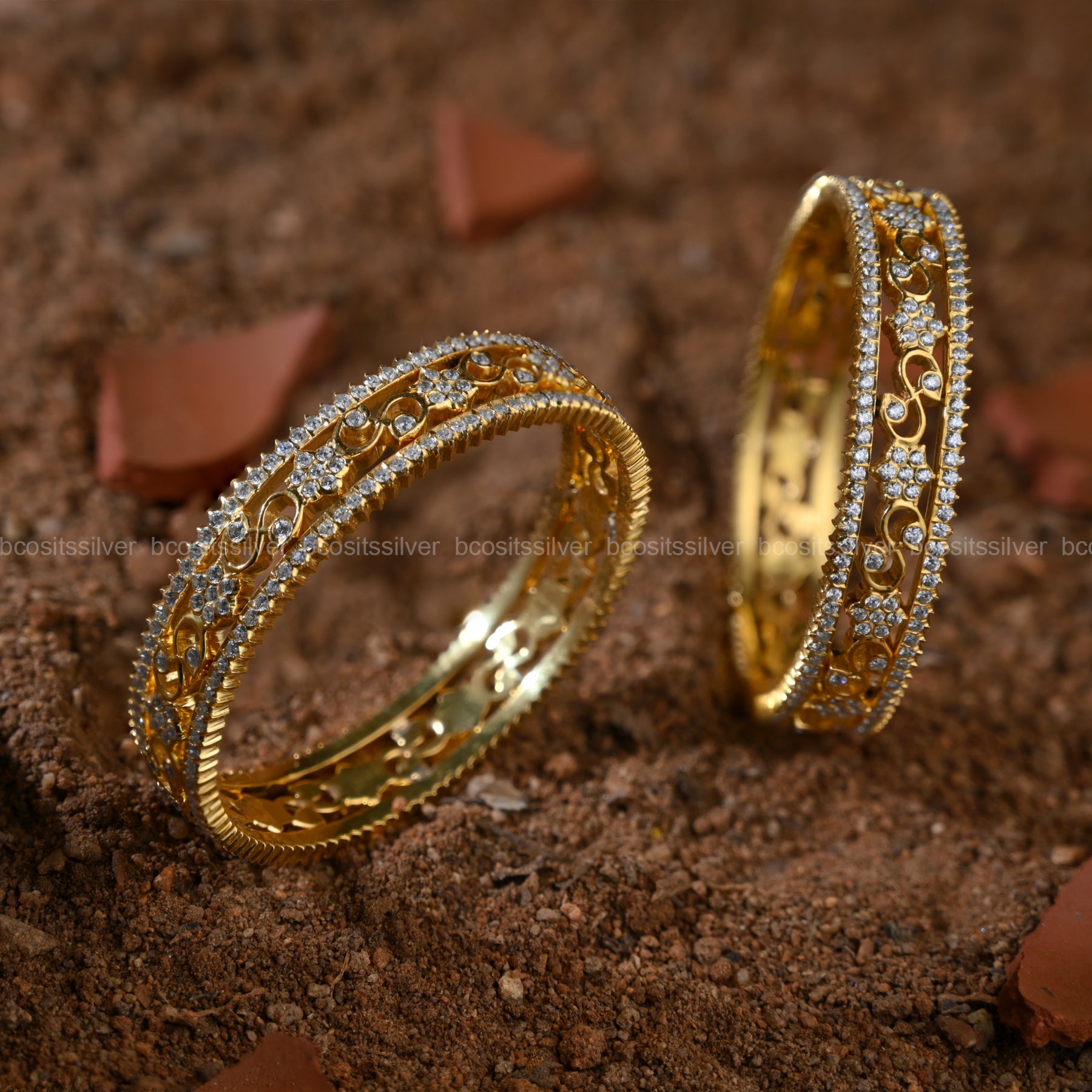 Theia Diamond Look Close settings bangle- 1317