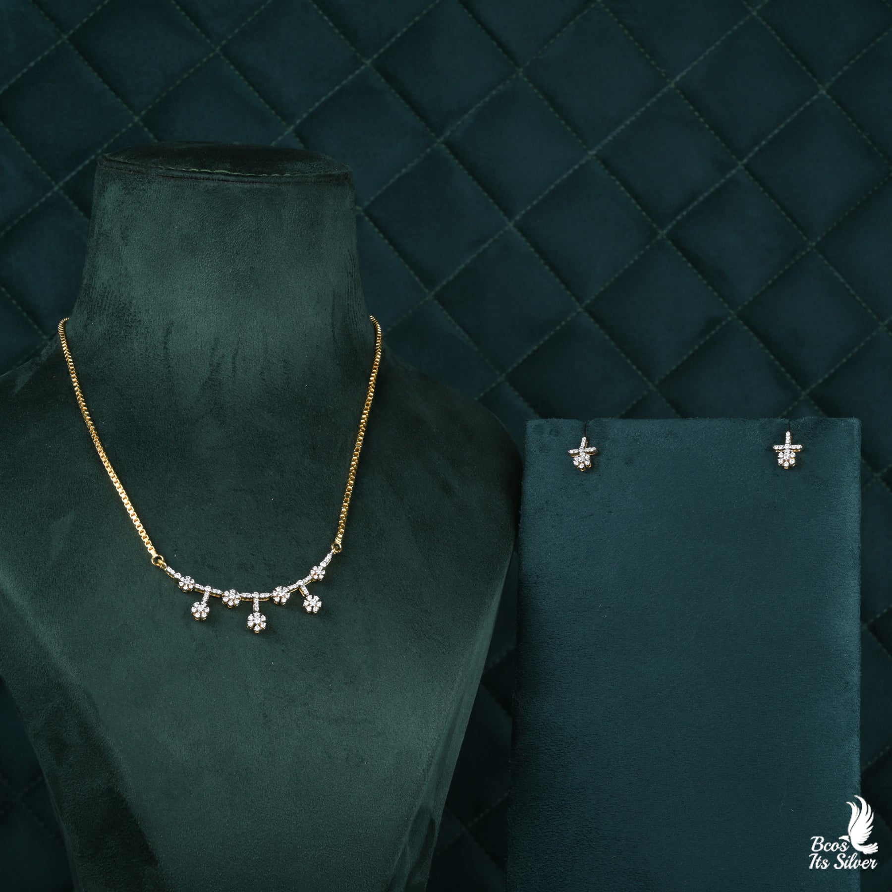 Theia Diamond Look Necklace Set - 2475