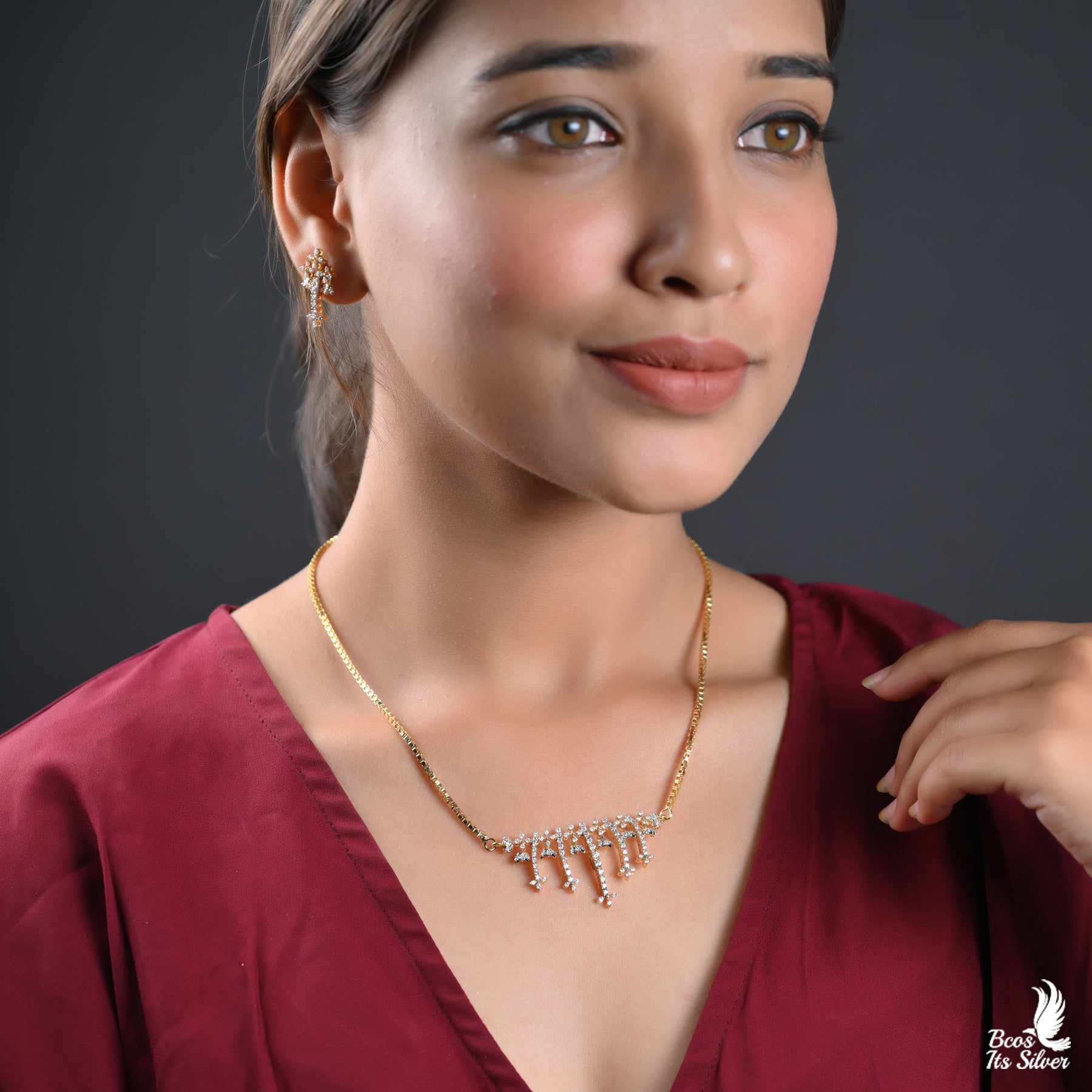 Theia Diamond Look Neckpiece - 6390