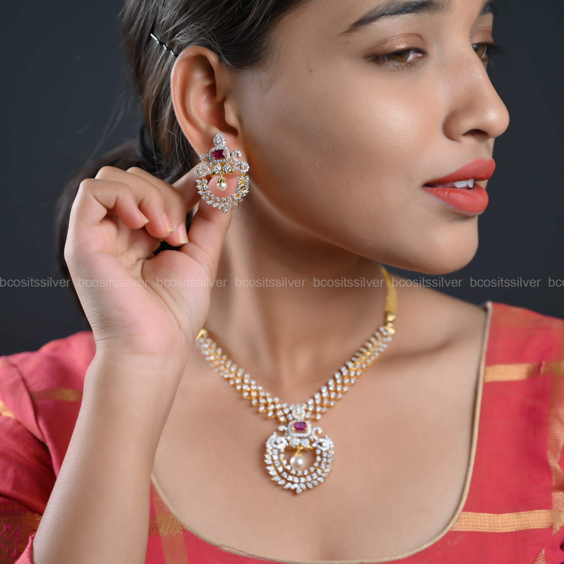 Theia Diamond Look Neckpiece only - 803